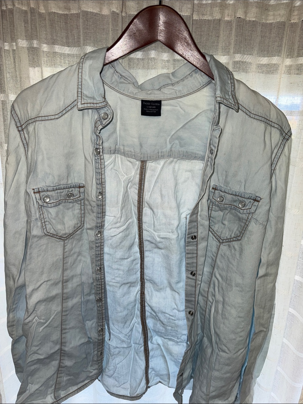 Light Gray Denim Shirt-